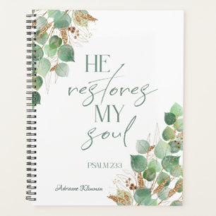 Bible Verse Greenery Planner