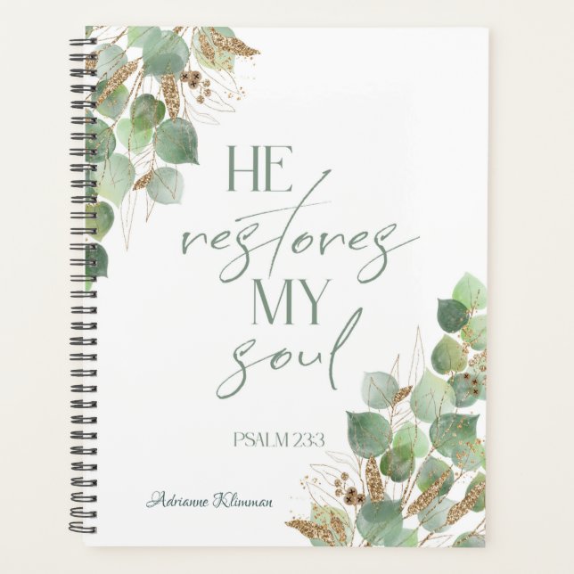 Bible Verse Greenery Planner (Front)