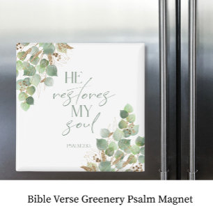 Bible Verse Greenery Psalm Magnet