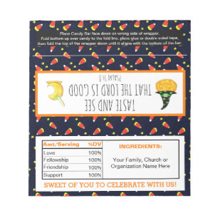 Bible Verse Halloween Candy Wrappers Notepad
