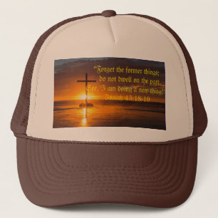 Bible verse hat (Isaiah 43:18-19)