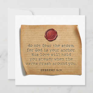 BIBLE VERSE - Hebrews 6:19 - Personalized Notecard