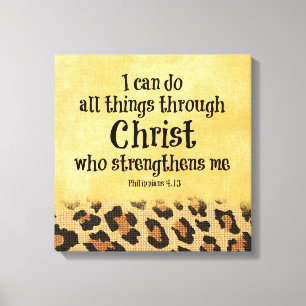 Bible Verse: I can do all things through Christ Canvas Print