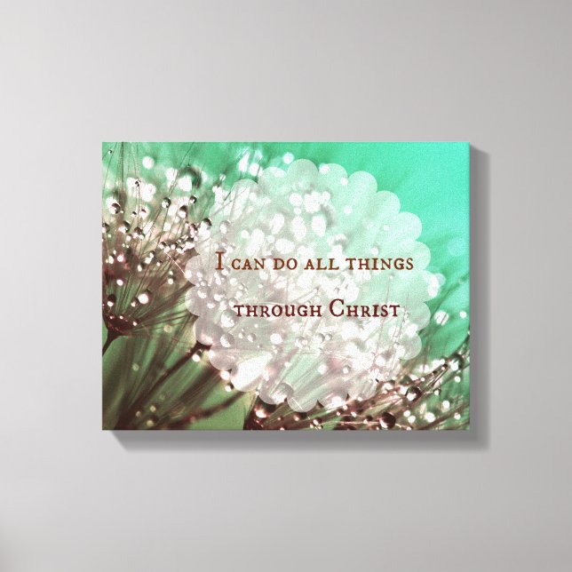 Bible Verse: I can do all things through Christ Canvas Print (Front)