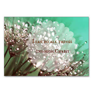 Bible Verse: I can do all things through Christ Table Number