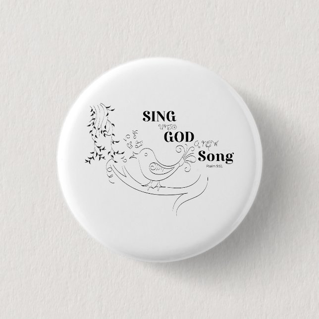 Bible Verse Illustration  Button (Front)