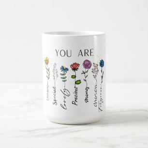 Bible Verse Inspiration Wildflower Positive Quote Coffee Mug