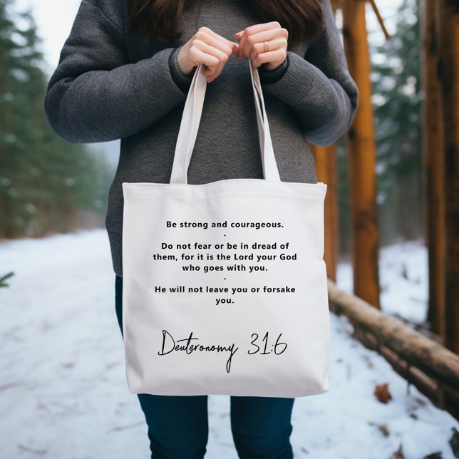 Bible verse Inspirational Be strong Tote Bag (Creator Uploaded)
