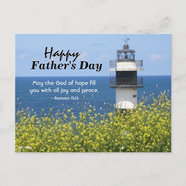 Bible Verse Inspirational Father's Day Postcard (Front)