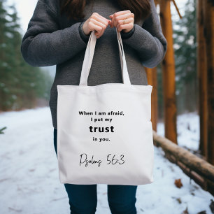 Bible verse Inspirational Psalms Tote Bag