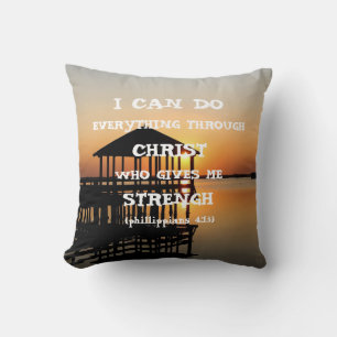 Bible Verse Inspirational Quote Scripture Cushion