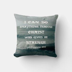 Bible Verse Inspirational Quote Scripture Cushion