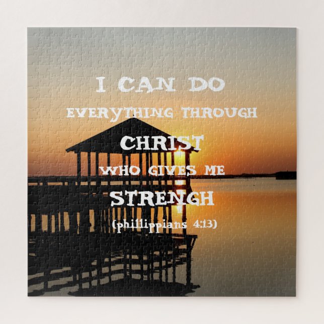 Bible Verse Inspirational Quote Scripture Jigsaw Puzzle (Vertical)