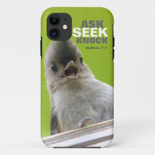 Bible Verse iPhone 5 Case: Matthew 7:7 iPhone 11 Case