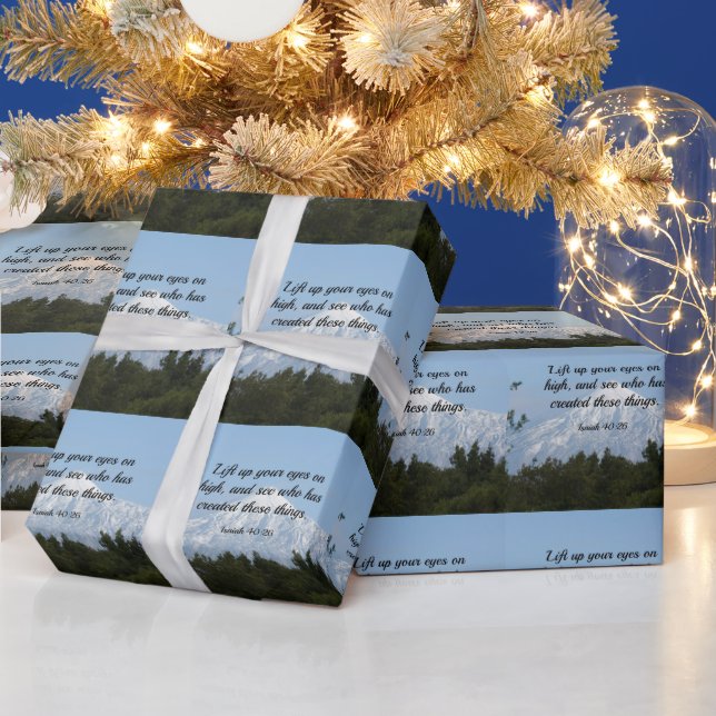Bible verse, Isaiah 40:26 Wrapping Paper (Holidays)