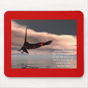 Bible Verse Isaiah 40: 28-31 with Eagle Mouse Mat