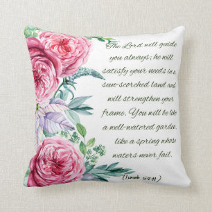 Bible Verse Isaiah 58:11 Cushion
