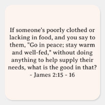 Bible Verse James 2:15 - 16