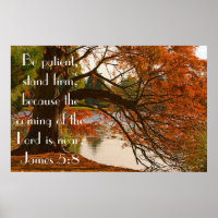 Bible verse James 5:8 autumn poster