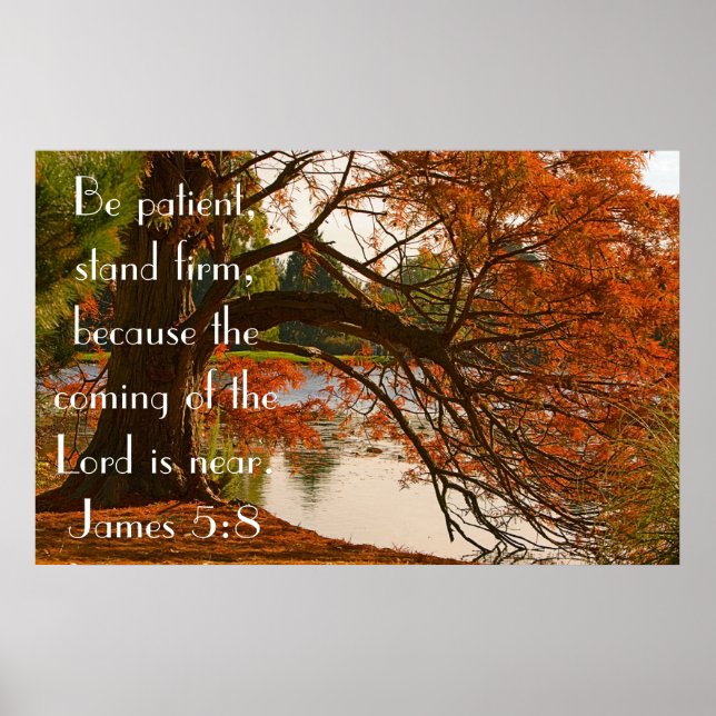 Bible verse James 5:8 autumn poster (Front)