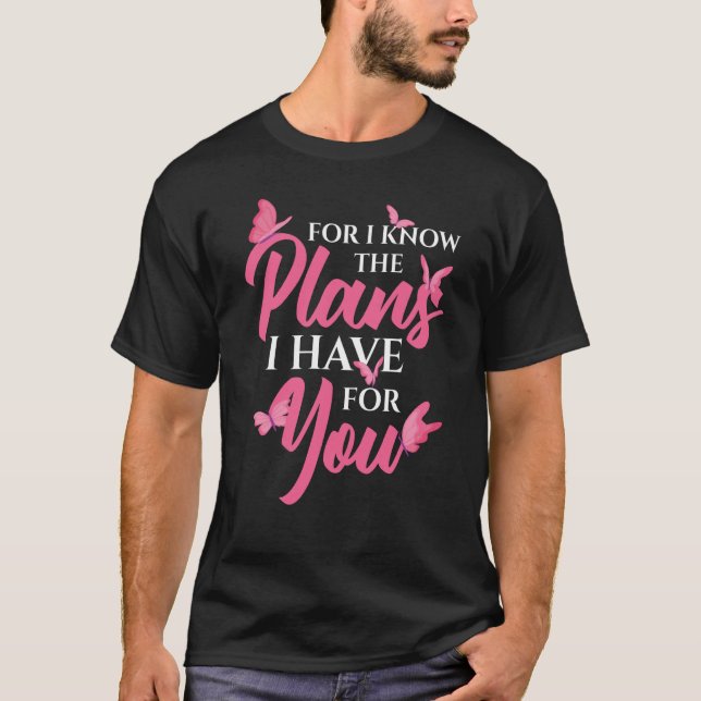Bible Verse Jeremiah 2911 Christian Bible Quotes P T-Shirt (Front)