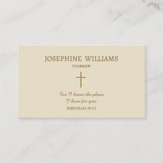 Bible Verse Jeremiah 29:11 Christian Business Card