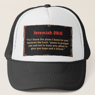 Bible Verse Jeremiah 29:11 Christian Trucker Hat