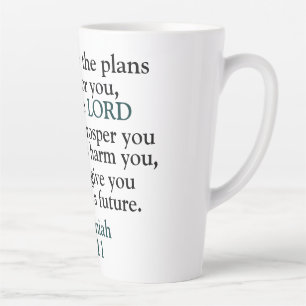 Bible Verse Jeremiah 29:11 Latte Mug