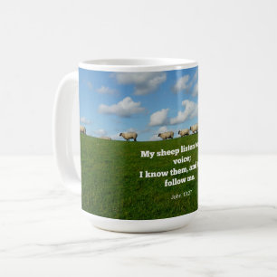Bible verse, John 10:27, Coffee Mug