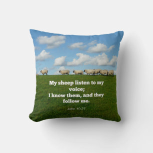 Bible verse, John 10:27, Cushion