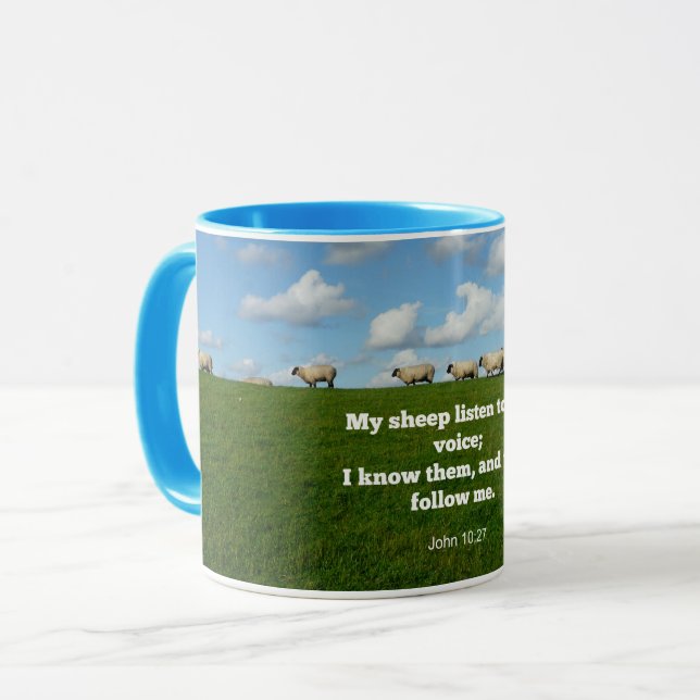 Bible verse, John 10:27, My sheep... Mug (Front Left)