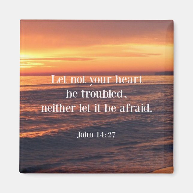 Bible verse, John 14 27 Magnet (Front)