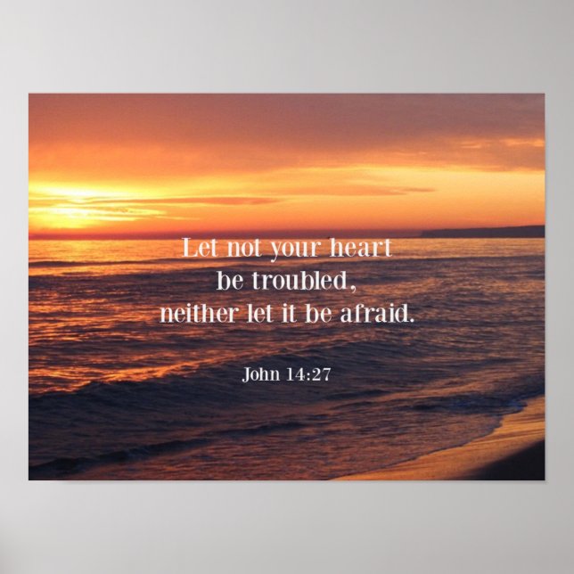 Bible verse, John 14 27 Poster (Front)