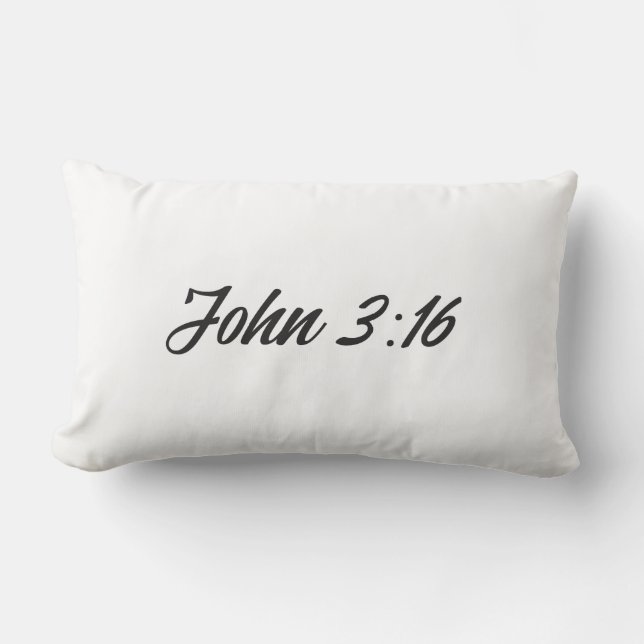 Bible Verse John 3:16 Lumbar Cushion (Front)