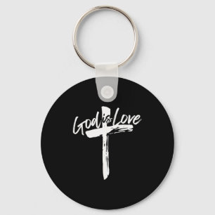 Bible Verse John 4_8 God Is Love Christian Faith  Key Ring