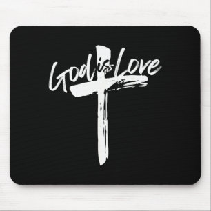 Bible Verse John 4_8 God Is Love Christian Faith Mouse Mat