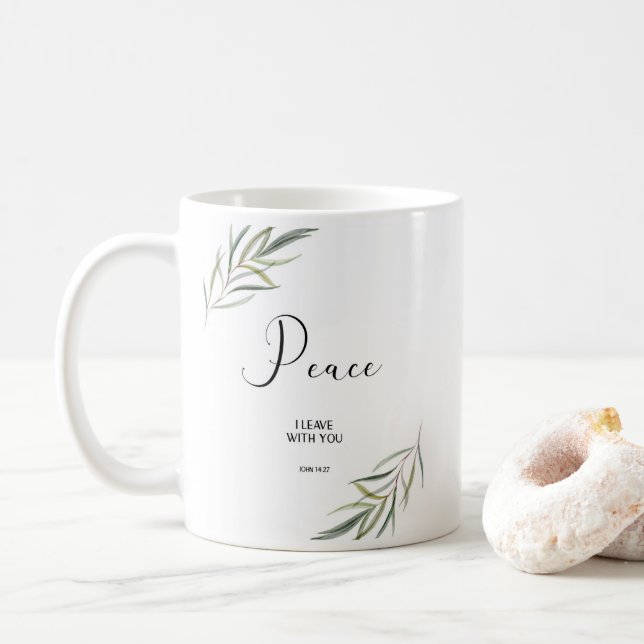 Bible verse John leaves scripture  Coffee Mug (With Donut)