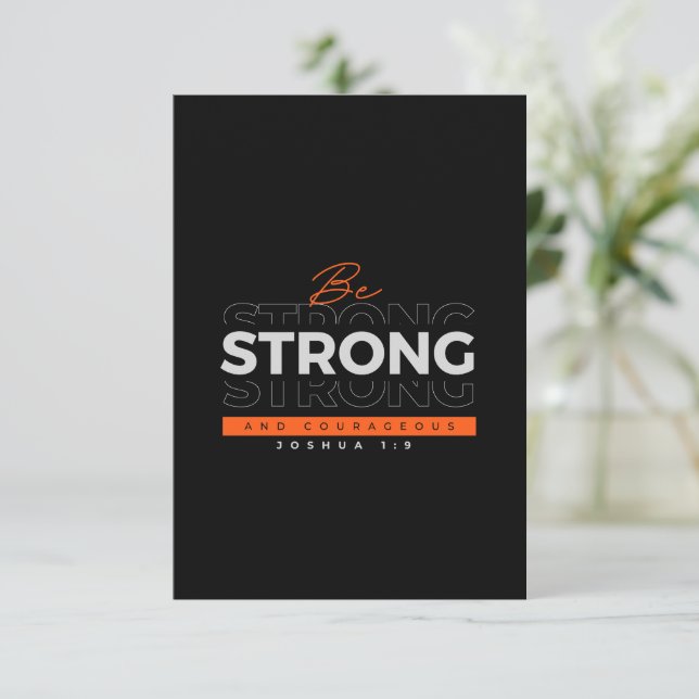 Bible verse Joshua 1:9 Invitation (Standing Front)