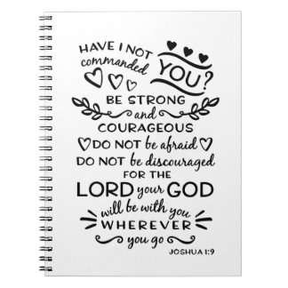 Bible Verse Joshua 1:9 Notebook
