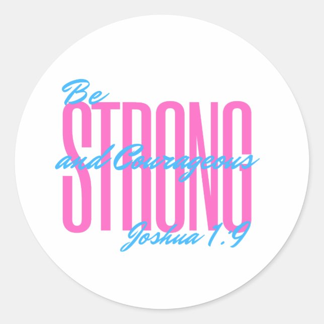 Bible Verse - Joshua 1:9 - Stickers & Labels (Front)