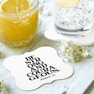 Bible verse Joshua  Paper Coaster
