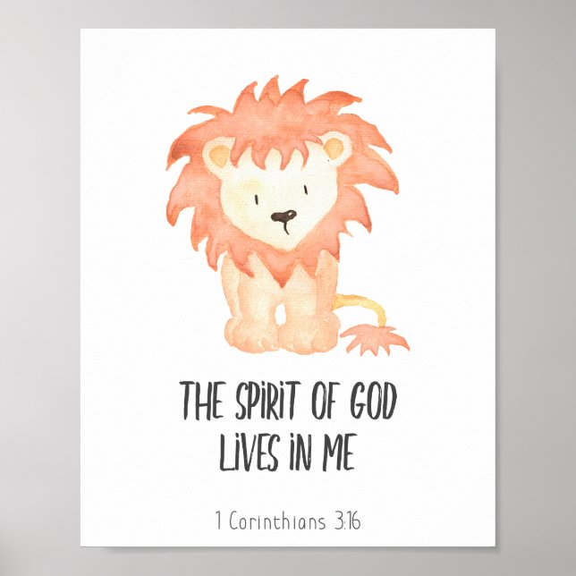 Bible Verse Kids Decor The Spirit of God (Front)