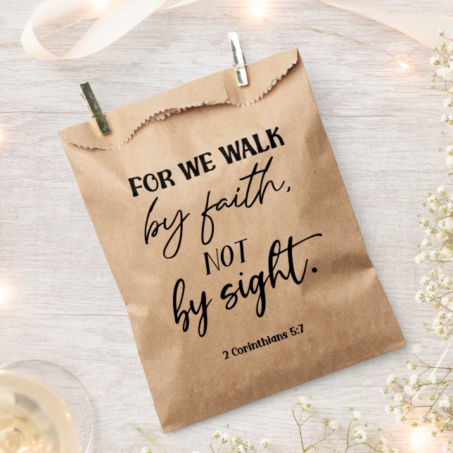 Bible Verse Kraft Gift  Favour Bag (Clipped)