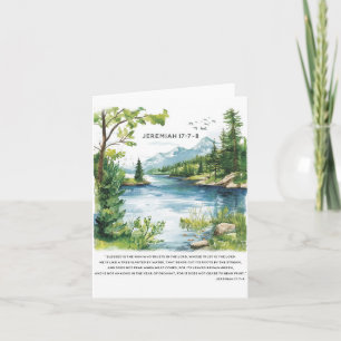 Bible Verse Landscape Print Holiday Card