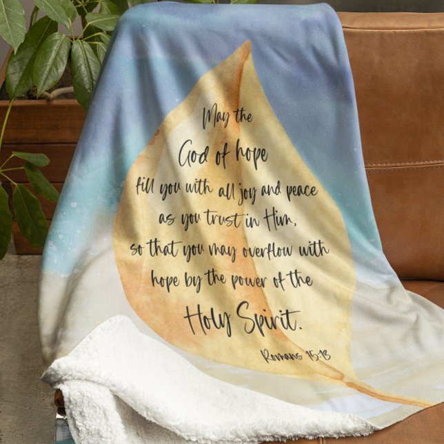 Bible verse Leaf Fleece Blanket (Creator Uploaded)