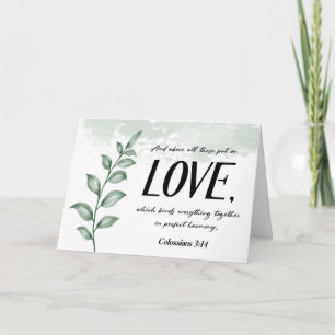 Bible Verse Love Colossians Card