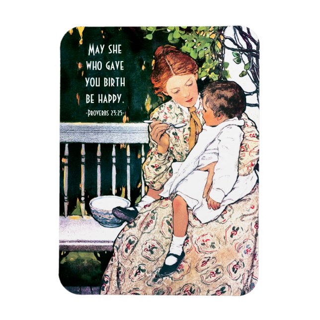 Bible Verse Mother's Day Vintage Art Gift Magnets (Vertical)