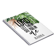 Bible Verse Motivational Pampas Grass Notebook