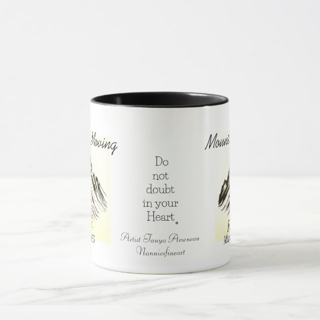  Bible Verse Mountain Moving Black Faith Mark 11 Mug (Center)