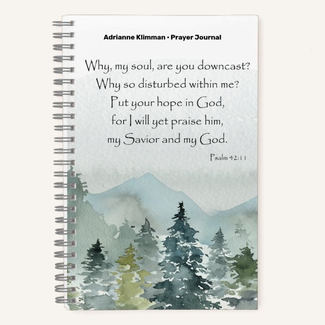 Bible Verse Mountains Prayer Journal (Front)